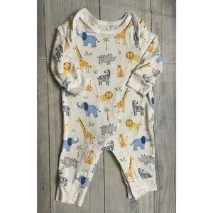 Little Me Bamboo Animals Baby Boy Baby Girl Clothes Outfit, Size 3 months